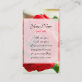 紅薔薇の花 名刺 (裏面)