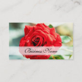 紅薔薇の花 名刺 (正面)