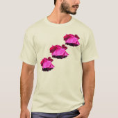 紅薔薇の雨粒の花 Tシャツ (正面)