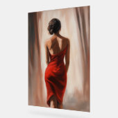 紅装女性の油絵 アクリルサイン (傾斜)