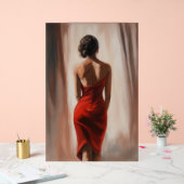 紅装女性の油絵 アクリルサイン (ウェディング)
