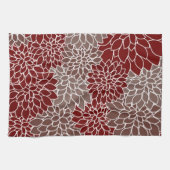 紅銀のダリアス キッチンタオル (横)