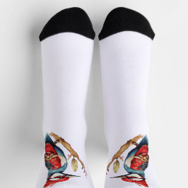 紅青のキツツキ ソックス