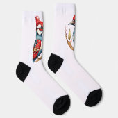 紅青のキツツキ ソックス (右)