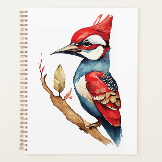 紅青のキツツキ プランナー手帳 (正面)