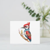 紅青のキツツキ ポストカード (スタンド正面)