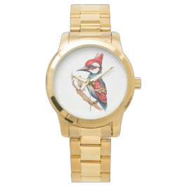 紅青のキツツキ 腕時計