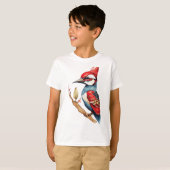 紅青のキツツキ Tシャツ (正面フル)
