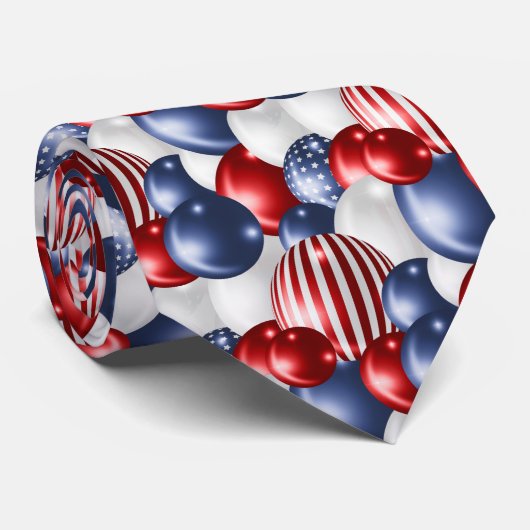 紅青の白い愛国的なネクタイ ネクタイ (ロール)