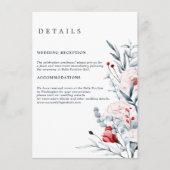 紅青の花のフローラ結婚詳細 エンクロージャーカード (正面)