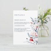 紅青の花のフローラ結婚詳細 エンクロージャーカード (スタンド正面)