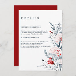 紅青の花のフローラ結婚詳細 エンクロージャーカード
