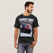 紅青の運河ボート Tシャツ (正面フル)