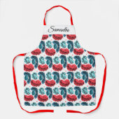 紅青抽象芸術 エプロン (正面)