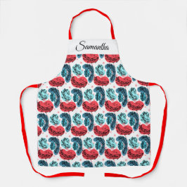 紅青抽象芸術 エプロン