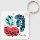 紅青抽象芸術 キーホルダー (裏面)
