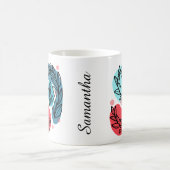 紅青抽象芸術 コーヒーマグカップ (中央)