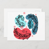 紅青抽象芸術 ポストカード (正面/裏面)