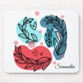 紅青抽象芸術 マウスパッド (正面)