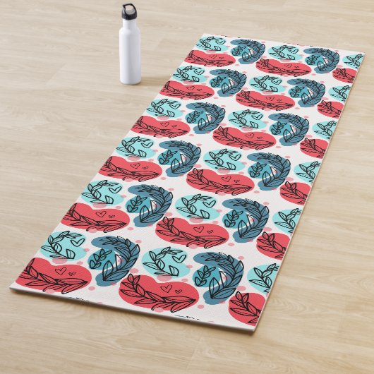 紅青抽象芸術 ヨガマット (インサイチュ)