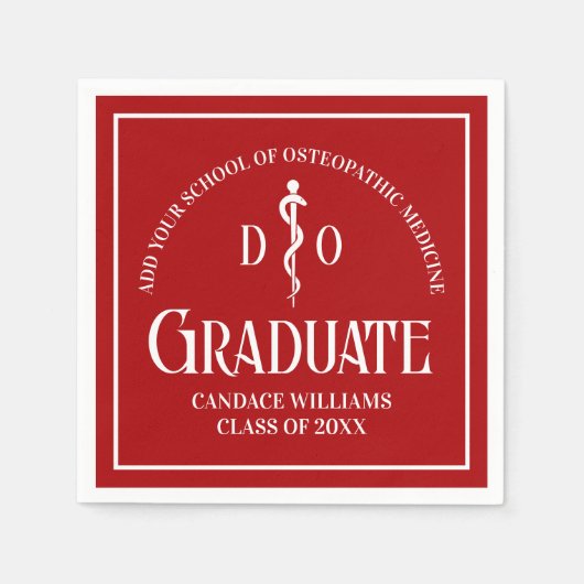 紅骨障害医学校卒業会 スタンダードカクテルナプキン (正面)