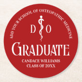 紅骨障害医学校卒業会 ラウンドペーパーコースター (正面)