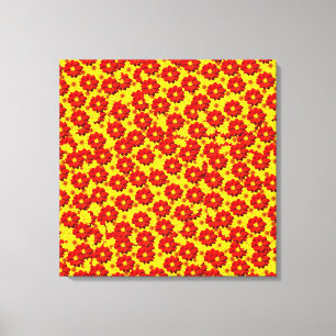 紅黄色の紅花 キャンバスプリント