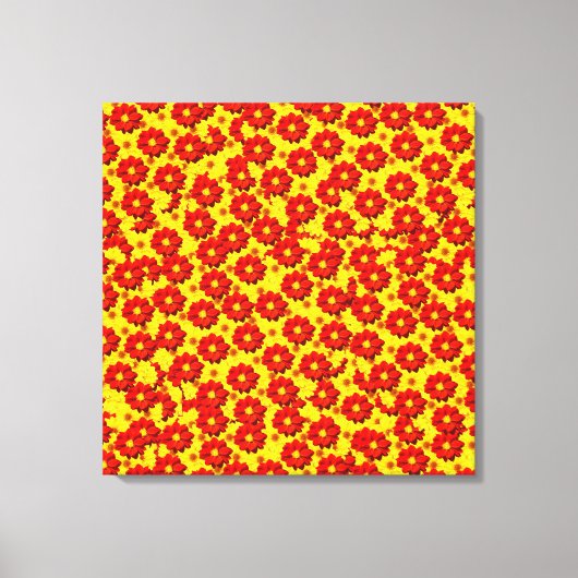 紅黄色の紅花 キャンバスプリント (正面)