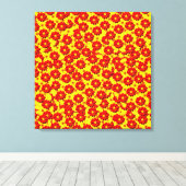 紅黄色の紅花 キャンバスプリント (インサイチュ (ウッドフロア))