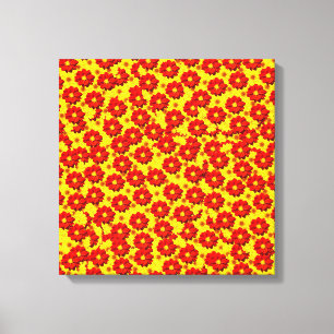 紅黄色の紅花 キャンバスプリント