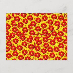 紅黄色の紅花 シーズンポストカード