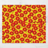 紅黄色の紅花 スパークリングワインラベル (シングルラベル)