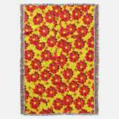 紅黄色の紅花 スローブランケット (正面縦)