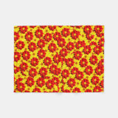 紅黄色の紅花 フリースブランケット (正面(横))
