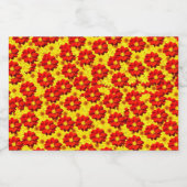 紅黄色の紅花 フードラベル (シングルラベル)