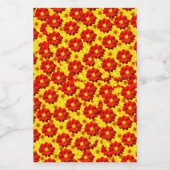 紅黄色の紅花 フードラベル (シングルラベル)