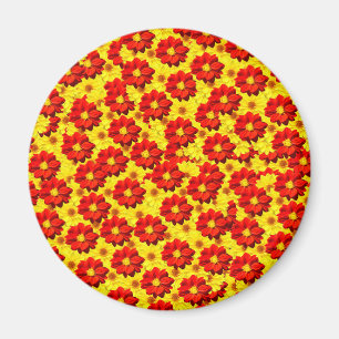 紅黄色の紅花 マグネット