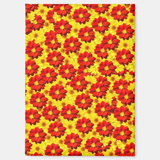 紅黄色の紅花 マグネット (正面)