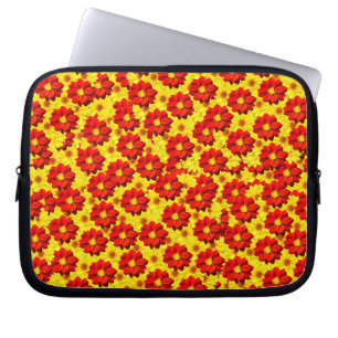 紅黄色の紅花 ラップトップスリーブ