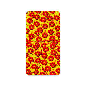 紅黄色の紅花 ラベル