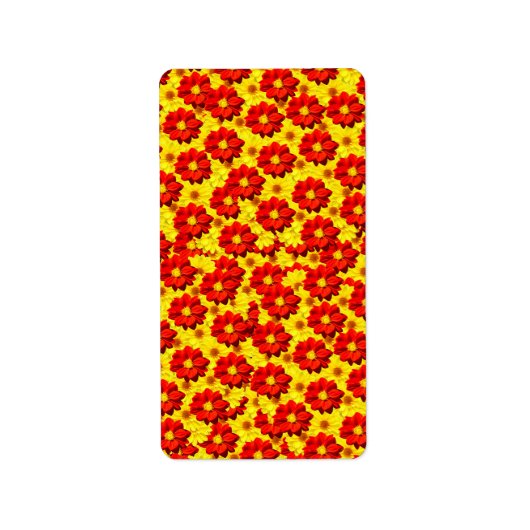 紅黄色の紅花 ラベル (正面)