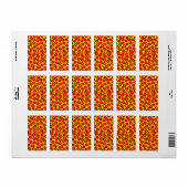 紅黄色の紅花 ラベル (フルシート)