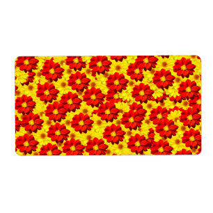 紅黄色の紅花 ラベル