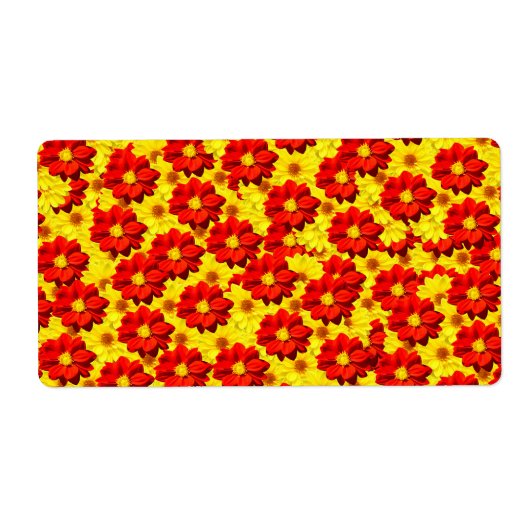 紅黄色の紅花 ラベル (正面)