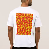紅黄色の花模様 Tシャツ (裏面)