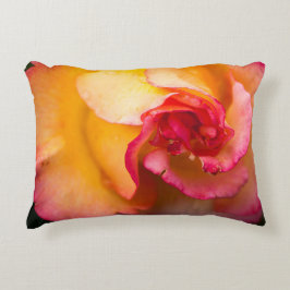 紅黄色バラの花 アクセントクッション