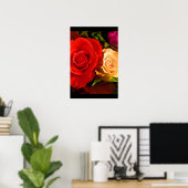 紅黄色バラIII ポスター (ホームオフィス)