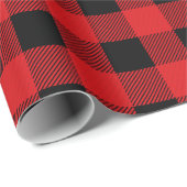 紅黒格子包み紙 ラッピングペーパー (ロールコーナー)