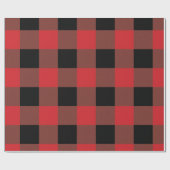 紅黒格子包み紙 ラッピングペーパー (フラット)