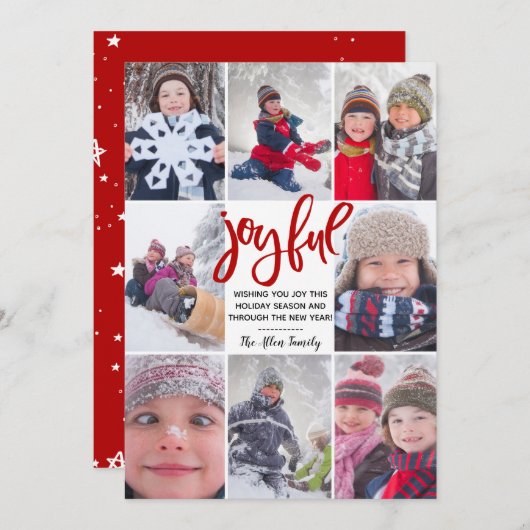 紅8の写真でうれしい |クリスマスフォトカード シーズンカード (正面/裏面)